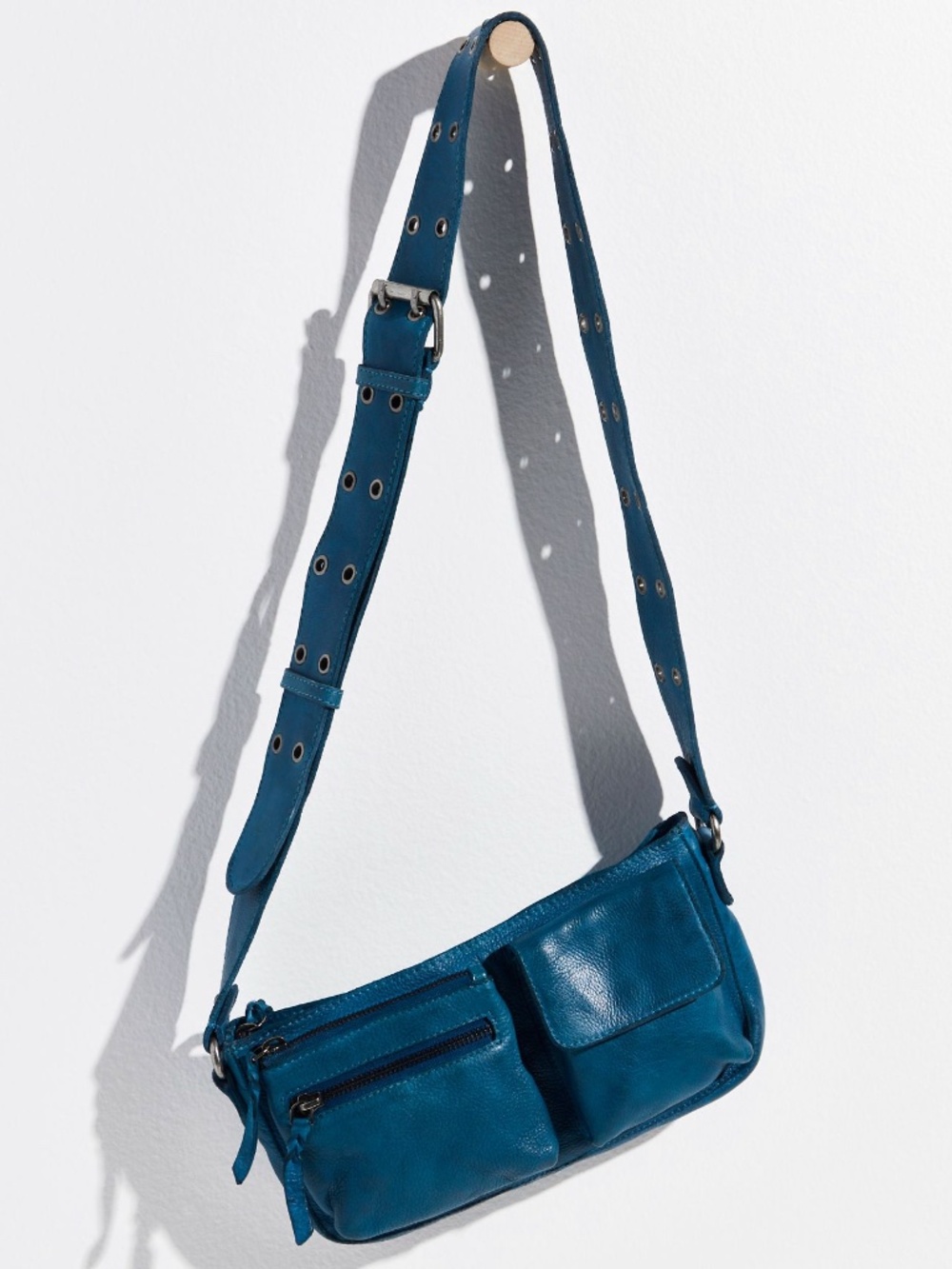Free People Wade Leather Sling Bag